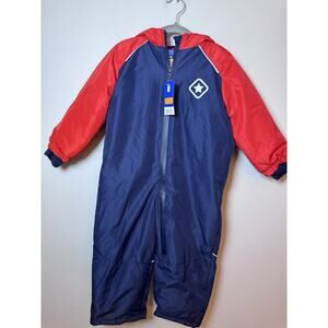 Kids Lupilu Blue Red Snowsuit Insulated Sz 2-3 Full Zip NWT